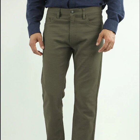 Jachs 32x30 Men's 5 Pocket Commuter Straight Stretch Casual Olive Pants - Picture 1 of 6